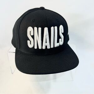 SNAILS DJ Black & White Snapback Logo Hat EDM